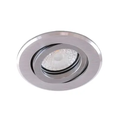 Spot encastré TK-DISC, alu brossé ressort de tension, Ø de montage 68mm 