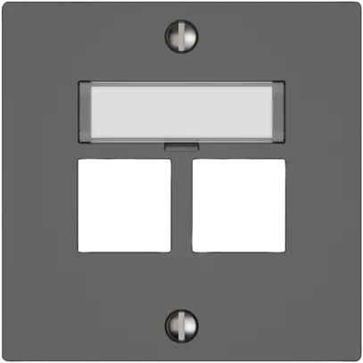 Kit de montage EDIZIO.liv EASYNET S-One SNAPFIX® droit 2×RJ45 grf 