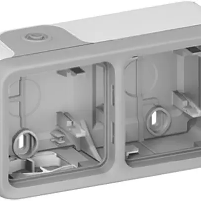 Boîtier AP PLEXO 1×2 blanc 