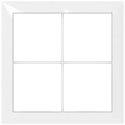 Abdeckrahmen SIDUS 2×2 weiss glänzend 