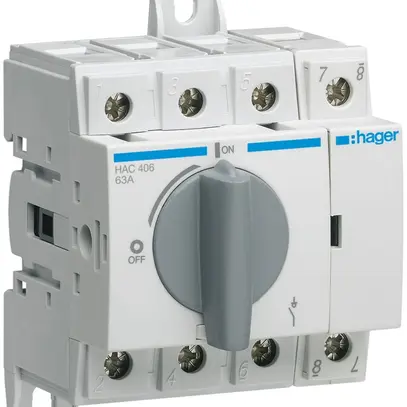 Interruttore sezionatore Hager HAC406 4L 63A 