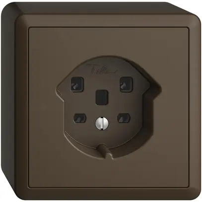 Presa AP EDIZIOdue T25 16A coffee, morsetti a vite 