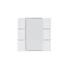 Face poussoir Hager basico KNX sextuple blanc 45×45mm 