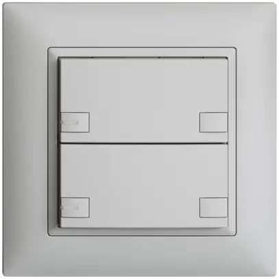 Poussoir ENC KNX 2× EDIZIOdue colore gris clair RGB avec LED 
