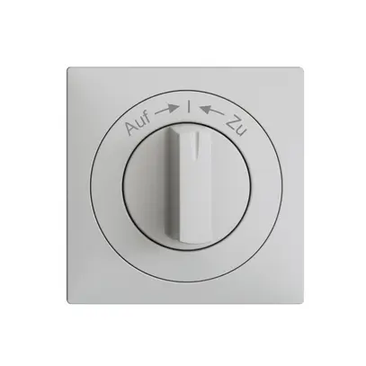 Kit frontale EDIZIOdue Auf->I<-Zu grigio chiaro 60×60mm per pulsante girevole 