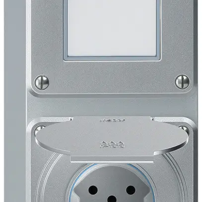 Combinaison AP robusto 2×1, interrupteur schéma 3/prise T15 IP55 aluminium 