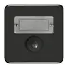 Pulsante di suoneria INC A/1L nero con porta-etichetta 
