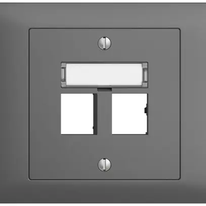 Kit montaggio INC EDIZIOdue BKE uscita dritta, per 2×RJ45 freenet, grigio scuro 