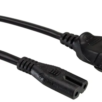 Apparatekabel VALUE T26 → C7 2×0.75mm² 250VAC/2.5A schwarz 3m 