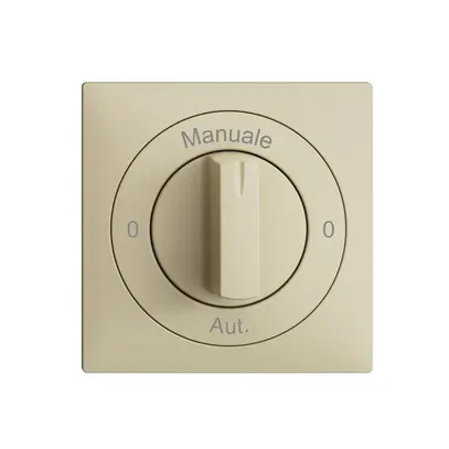 Kit front. 0-Manuale-0-Aut. EDIZIOdue vanille, 60×60mm pour interr.rot 