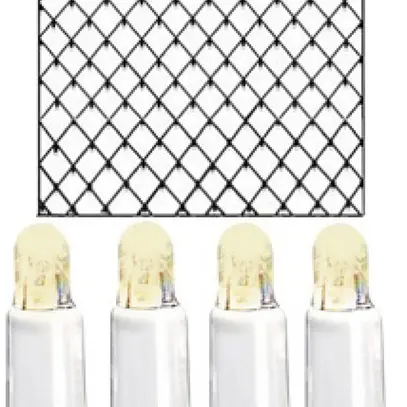 Rete luminosa System LED Extra, 3×3m, bianco, 16W, 192 LED, bianco caldo 