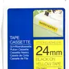 Cassette ruban Brother TZe 24mm×8m jaune/noir 