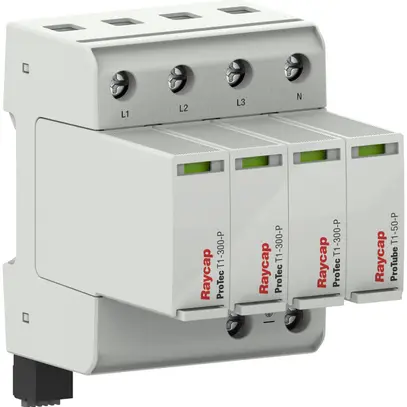 Parasurtension AMD ProTec T1-300-3+1-R, type 1+2, 3L/N 315A TN-S/TT 