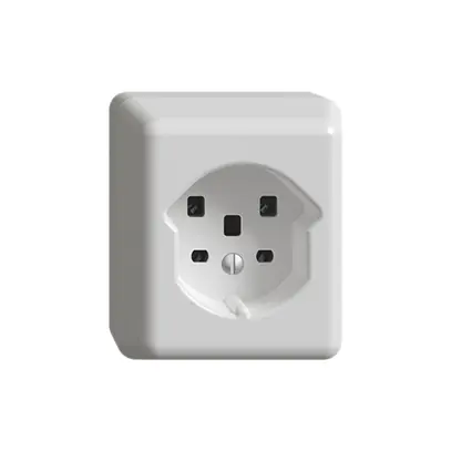 Presa AP FH T25 16A bianco, morsetti a vite 