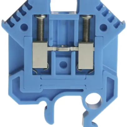 Borne de passage joignable Woertz 25…50mm² 125A 1000V vis 2×1 barre G bleu 