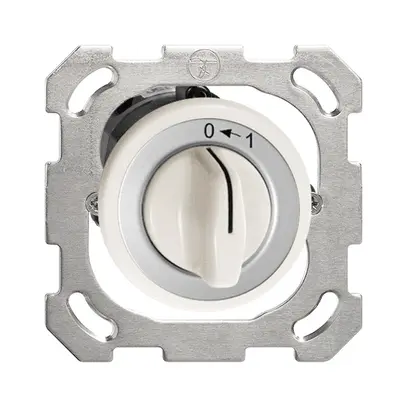 Contatto rotativo INC 0<-1/2P bianco con manopola 