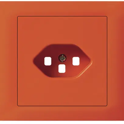 Kit frontal INC Hager kallysto pour prise G3 1×type 23 cadre enfichable orange 