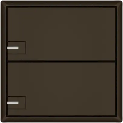 Poussoir KNX RGB EDIZIO.liv SNAPFIX® capteur temp.RGB-LED 2× comm.1T br 