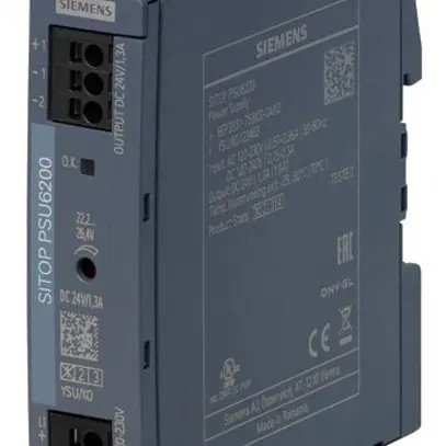 Alimentazione Siemens SITOP, IN: 120…230VAC (120…240VDC), OUT: 24VDC/1.3A 