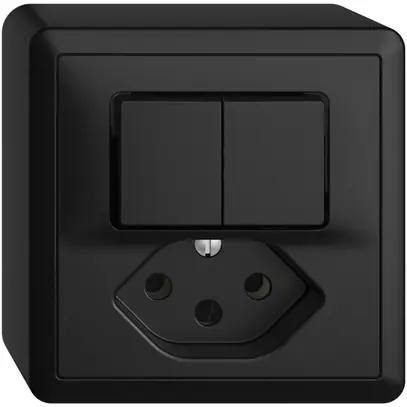 Combinaison AP 1/3+3/1P+T13 EDIZIOdue noir avec shutter 