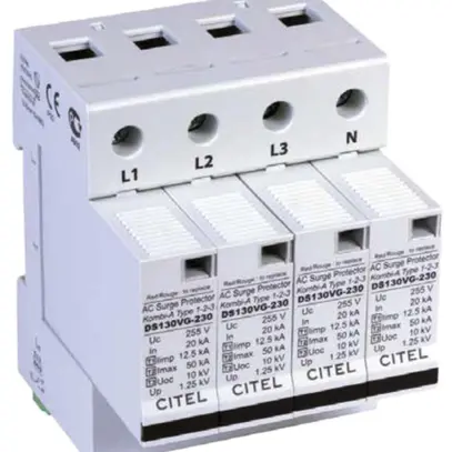 Parafoudre Flury DS 130VGS-230 type 1+2+3, 4-pôles 