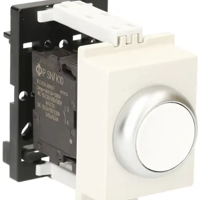 Poussoir AMD K&N, 1F/1O 6A, 2UM, calotte blanc 