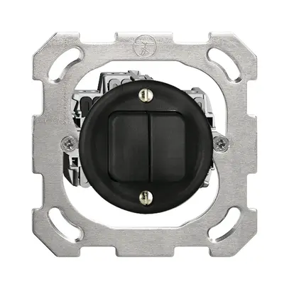 Interrupteur poussoir ENC 1/3+3/1L noir FH 