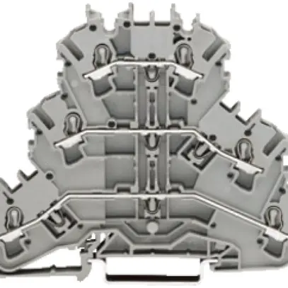Morsetto 3 piani WAGO TopJob-S 2.5mm² L/L/L grigio serie 2002 