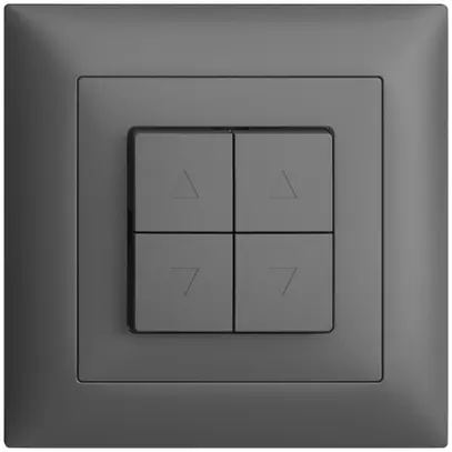 Poussoir pour stores ENC EDIZIOdue FMI gris foncé 2 canaux 