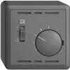 Thermostat d'ambiance AP EDIZIOdue gris foncé, avec interrupteur 
