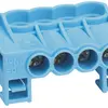 Bloc borne Hager gamma N 4×25mm² bleu 