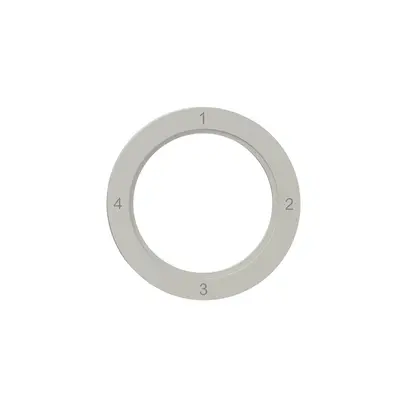 Disque indicateur NEVO, p.interrupteur rotatif, 4-1-2-3, gris clair 