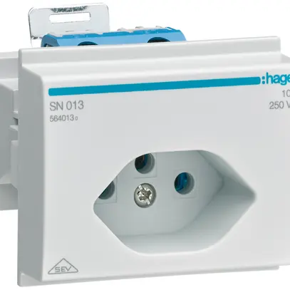 Presa INS HA tipo 13 per montaggio DIN con morsetti a vite grigio 