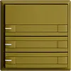 UP-Taster KNX 3-fach EDIZIOdue olive RGB mit LED mit Papiereinlage 