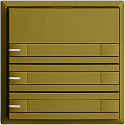 Poussoir ENC KNX 3× EDIZIOdue olive RGB avec LED avec insert papier 