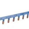 Pettine di raccordo Hager 1L spina 10mm² 63A 228×13mm blu 