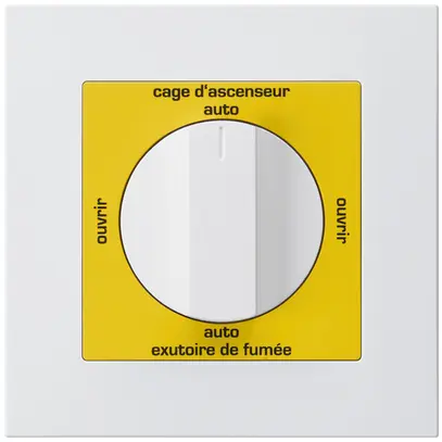 Interrupteur rotatif ENC kallysto.pro pour exutoire fumée français blanc 