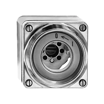 AP-Schwenktaster feucht 0<-1/1 Al, für Sicherheitsschloss, ohne Zylinder 