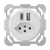 Prise de charge USB ENC basico 18W PD 1×type A 1×type C T13 a.plaque fix. blanc 