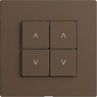 Comando per interruttore tapparelle 2c/4t Edue Wiser coffee 