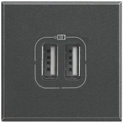 Presa di carica USB INS Axolute 2 moduli, doppio, 5V, 2400mA, an 