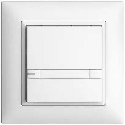 Poussoir ENC KNX 1× EDIZIOdue colore blanc RGB avec LED avec insert papier 