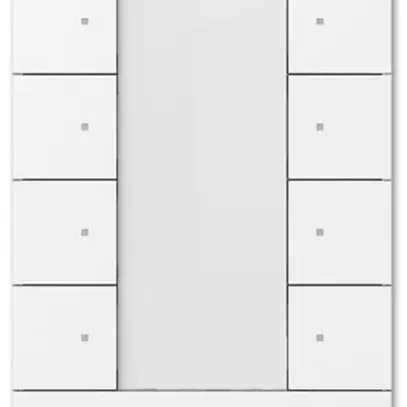 Unité de poussoir petit ABB-Tenton, 8 touches, blanc 