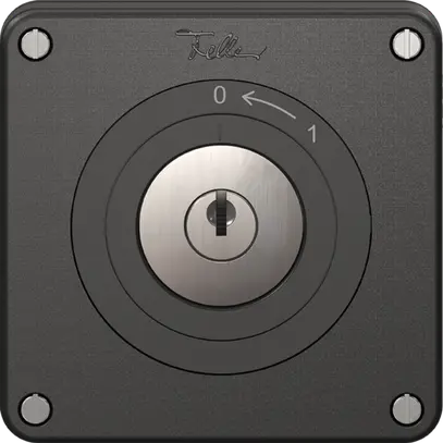 Contatto rotativo NEVO, con serratura&2 chiavi, KS, 0 <- 1, nero 