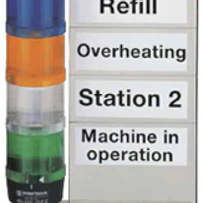 Placca indicatrice WERMA, per colonna di segnalizzazione, completo 