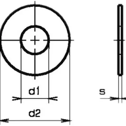 Rondelle M8 8.4×20×1.2mm DIN 125A zing.bl, demi-forte 