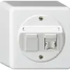 Scatola di raccordo AP basico cat.5e 1RJ45/u bianco 