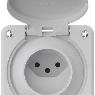 Presa INC robusto 1×tipo 13 IP55 grigio chiaro 