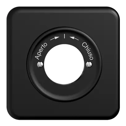Kit frontal STANDARDdue Aperto->I<-Chiuso noir 90×90mm pour contact pivotant 