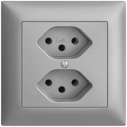 Prise ENC EDIZIOdue 2×T13 silver 